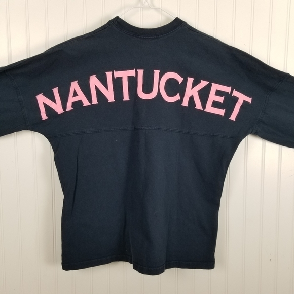 Nantucket Spirit Shirt Oversized Adult Small Dark Blue Long Sleeve T Shirt Text - Picture 6 of 6